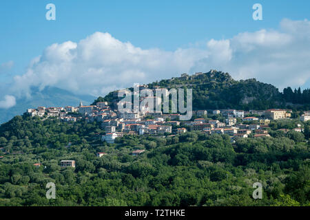 L'Italie, Campanie, du Parc National du Cilento, Roccagloriosa Banque D'Images