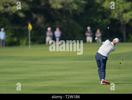 San Antonio, Texas, USA. 4ème apr 2019. GOLF - 2019 - Round 1 jeu, Texas Valero Ouvrir, PTC San Antonio, Oaks, 4 avril, San Antonio, Texas Crédit : Scott Foley/ZUMA/Alamy Fil Live News Banque D'Images