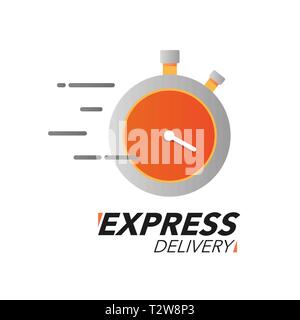 Icône livraison express concept. L'icône Stop Watch pour l'entretien, commander, rapide et d'expédition dans le monde entier. Illustration vecteur de conception moderne. Illustration de Vecteur