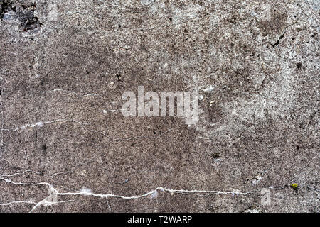 Les taches de rouille sur de vieux murs de béton de la texture, de l'écaillage de la peinture abstraite sur la surface de ciment, mur sale Banque D'Images