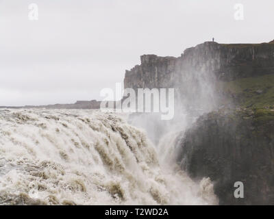 Islande Dettifoss - la plus grande en Europe de la cataracte Banque D'Images