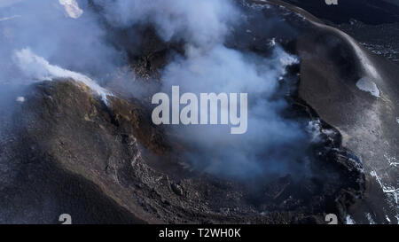 L'Italie, la Sicile, Catane, l'Etna crate Banque D'Images