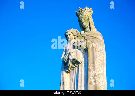 Notre Dame de l'Elgano Statue, Rhondda Valley, Pays de Galles, Royaume-Uni Banque D'Images