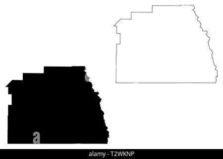 Comté de Tulare, en Californie (comtés de la Californie, aux États-Unis d'Amérique,USA, États-Unis, US) map vector illustration, scribble sketch carte de Tulare Illustration de Vecteur