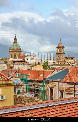 La vieille ville de Palerme en Sicile, Italie Banque D'Images