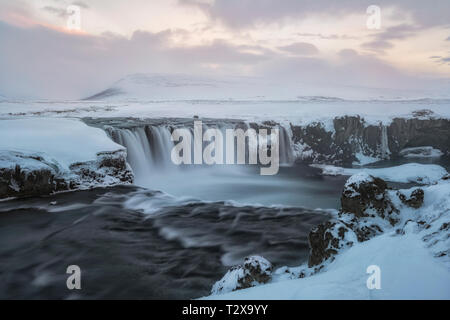 Godafoss, Laugar, Nordurland Eystra, Islande, Europe Banque D'Images