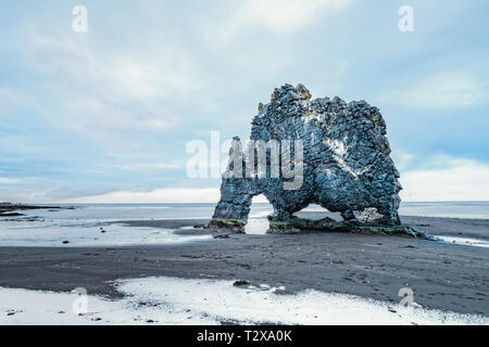 Hvitserkur, Vatnsnes, Nordurland Vestra, Islande, Europe Banque D'Images