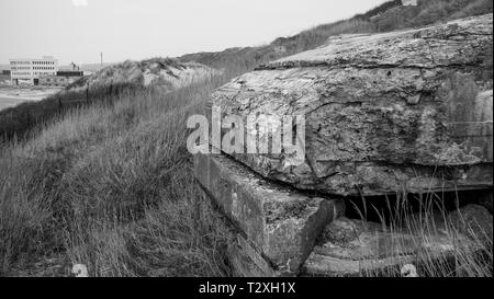 Blockhaus DE LA SECONDE GUERRE MONDIALE, Boulogne-sur-Mer, Hauts-de-France, France Banque D'Images