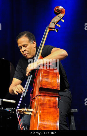 Stanley Clarke, bassiste de jazz, en live Banque D'Images