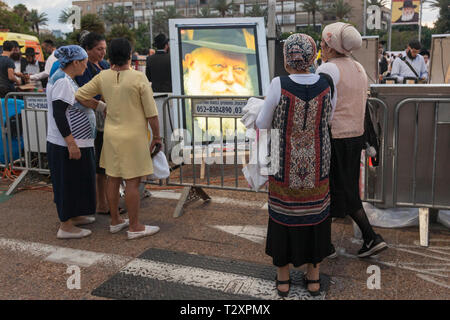 Protestation religieuse, Rabin Square, Tel Aviv, Israël Banque D'Images