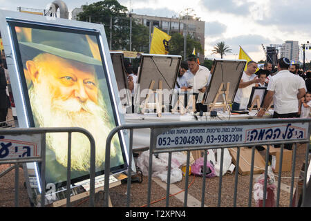 Protestation religieuse, Rabin Square, Tel Aviv, Israël Banque D'Images