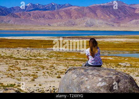 Pamir Highway incroyable au Tadjikistan, en Asie centrale Banque D'Images