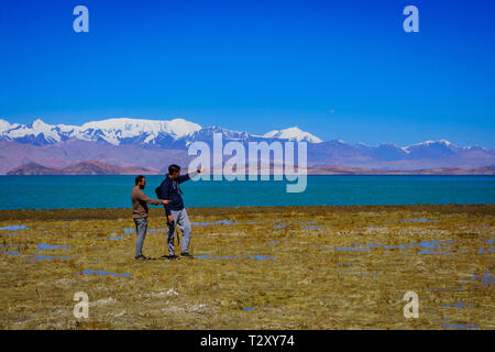 Pamir Highway incroyable au Tadjikistan, en Asie centrale Banque D'Images