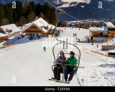 La société Untermarkter bei der Alm, Tröpolach 83 bei Imst, Tirol, Österreich, Europa Skilift alp à Untermarkter Alm, ski area Tröpolach 83, Imst, Tyrol, Au Banque D'Images