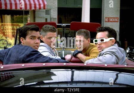 BILLY ZANE, Thomas F. WILSON, J.J. COHEN, CASEY SIEMASZKO, RETOUR VERS LE FUTUR, 1985 Banque D'Images