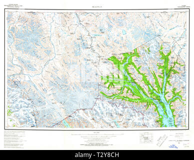 Carte TOPO USGS Alaska Skagway AK Restauration 3614481961250000 Banque D'Images