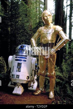KENNY BAKER, ANTHONY DANIELS, Star Wars : Episode VI - LE RETOUR DU JEDI, 1983 Banque D'Images