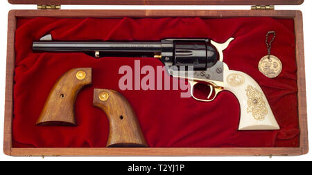 Les armes légères, revolver Colt, 125e anniversaire Single Action Army 1873, pacificateur, calibre .45, Additional-Rights Clearance-Info-Not-Available- Banque D'Images