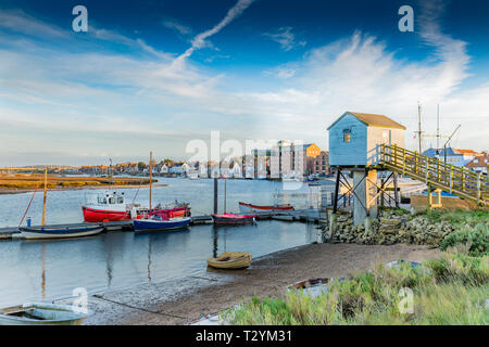 Wells-next-la- mer sur un beau soir de novembre Banque D'Images