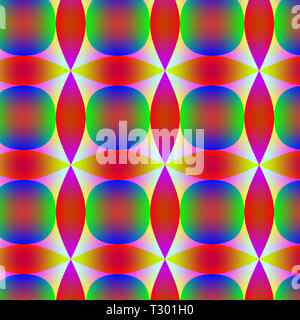 Les cercles rouges et verts et des ellipses Banque D'Images