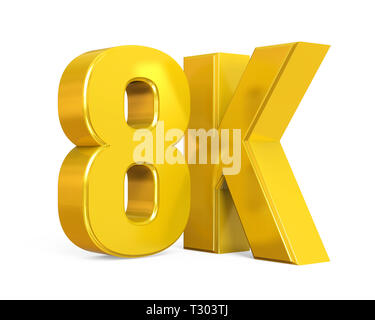 8K isolé signe HD Banque D'Images