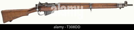 Les armes de service, Grande-bretagne, nombre de fusil de calibre 303 MkI, 4, numéro 91142, fabriqué en 1942, Editorial-Use-seulement Banque D'Images
