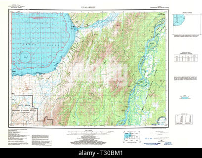 Carte TOPO USGS Alaska AK Restauration 7079021952250000 à Unalakleet Banque D'Images