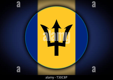 Le drapeau national de l'Afghanistan sous la forme d'un bouton rond avec la réflexion de lumière et d'ombre. Drapeau dans la forme d'un cercle. L'icône du pays. Banque D'Images