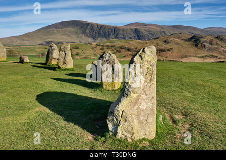 Cercle de pierres de Castlerigg Stone Circle, Keswick, Lake District, Cumbria Banque D'Images