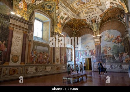 Florence, Italie - 26 juin 2018 : une vue panoramique de l'intérieur et les arts de Palazzo Pitti (Palais Pitti) est palace à Florence. Il est situé dans le sud de tr Banque D'Images