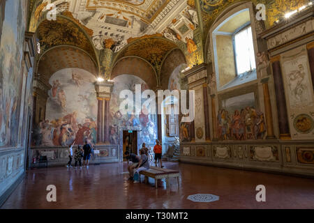 Florence, Italie - 26 juin 2018 : une vue panoramique de l'intérieur et les arts de Palazzo Pitti (Palais Pitti) est palace à Florence. Il est situé dans le sud de tr Banque D'Images