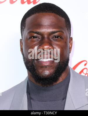 Las Vegas, Nevada, USA . Le 04 Avr, 2019. L'acteur Kevin Hart arrive au CinemaCon Big Screen Achievement Awards 2019 tenue à Omnia Discothèque au Caesars Palace, le CinemaCon pendant site officiel de la convention de l'Association nationale des propriétaires de théâtre le 4 avril 2019 à Las Vegas, Nevada, United States. (Photo par Xavier Collin/Image Crédit : Agence de Presse) L'agence de presse Image/Alamy Live News Banque D'Images