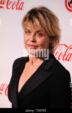 Las Vegas, USA. Le 04 Avr, 2019. L'actrice Linda Hamilton arrive pour le grand écran CinemaCon 2019 Achievement Awards à l'OMIA discothèque au Caesars Palace à Las Vegas le 4 avril 2019. Crédit : l'accès Photo/Alamy Live News Banque D'Images