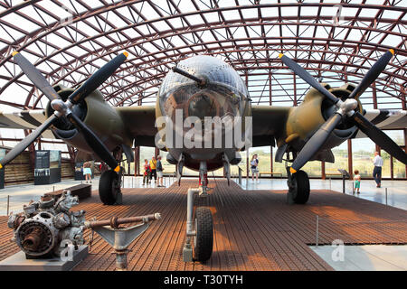 Vue sur le Boeing B 26 Marauder au Musée de l'embarquement, le musée sur D-Day entre Pouppeville et de la Madeleine. Dans le monde d'utilisation | Banque D'Images