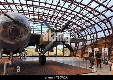 Vue sur le Boeing B 26 Marauder au Musée de l'embarquement, le musée sur D-Day entre Pouppeville et de la Madeleine. Dans le monde d'utilisation | Banque D'Images