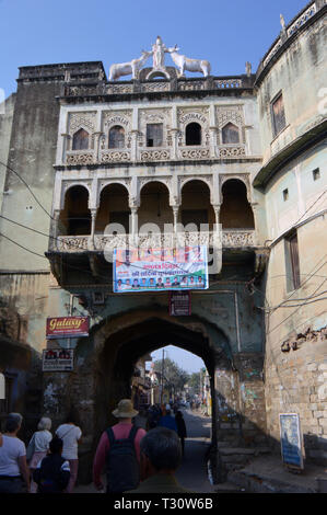 Mandawa, Indien. Feb 06, 2019. Bâtiment historique de Mandawa en Inde du Nord, enregistré sur 06.02.2019 | Conditions de crédit dans le monde entier : dpa/Alamy Live News Banque D'Images