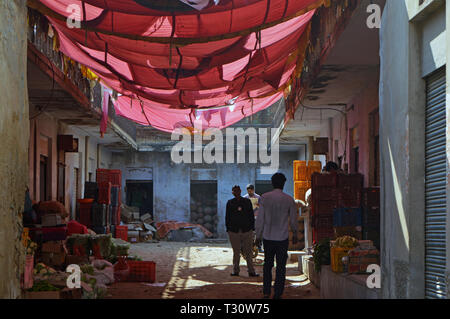 Mandawa, Indien. Feb 06, 2019. Vue dans un marché dans Mandawa en Inde du Nord, prise le 06.02.2019 | Conditions de crédit dans le monde entier : dpa/Alamy Live News Banque D'Images