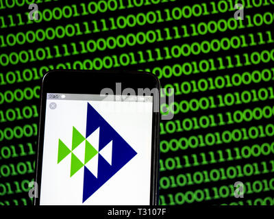 L'Ukraine. 5ème apr 2019. Sur cette photo, l'illustration a été affichée sur le logo Pentair un téléphone intelligent. Crédit : Igor Golovniov SOPA/Images/ZUMA/Alamy Fil Live News Banque D'Images