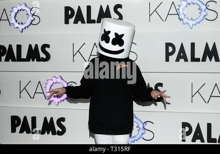 Las Vegas, NV, USA. 5ème apr 2019. Marshmello arrivées au Palms Casino Resort de grande ouverture et de dévoilement de KAOS - FRI, Palms Casino Resort, Las Vegas, NV, le 5 avril 2019. Credit : JA/Everett Collection/Alamy Live News Banque D'Images