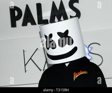 Las Vegas, NV, USA. 5ème apr 2019. Marshmello arrivées au Palms Casino Resort de grande ouverture et de dévoilement de KAOS - FRI, Palms Casino Resort, Las Vegas, NV, le 5 avril 2019. Credit : JA/Everett Collection/Alamy Live News Banque D'Images