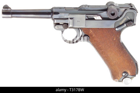 Les petites armes, pistolets, armes, pistolets, pistolet Luger Parabellum 08, fabriqué par Mauser, Editorial-Use-seulement Banque D'Images