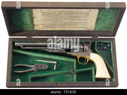 Les armes légères, revolver Colt, modèle 1860 de l'armée, calibre .44, Additional-Rights Clearance-Info-Not-Available- Banque D'Images