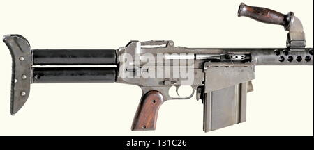 Les mitrailleuses, Dror light machine gun, calibre 7,92 x 57 mm, basé sur le M1941 Johnson machine gun, en service 1947 - 1952, détail, Editorial-Use-seulement Banque D'Images