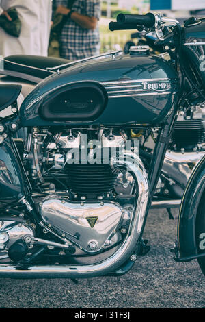 1949 Triumph Thunderbird 6T moto. Moto classique britannique Banque D'Images