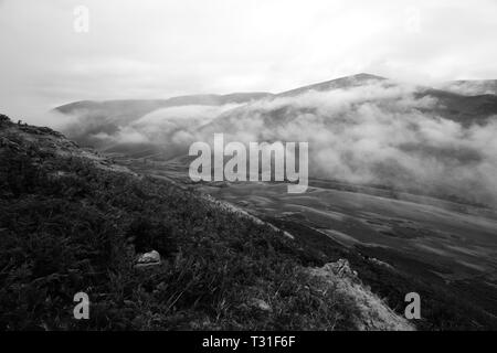Inversion dans le nuage Dunmail valley Banque D'Images