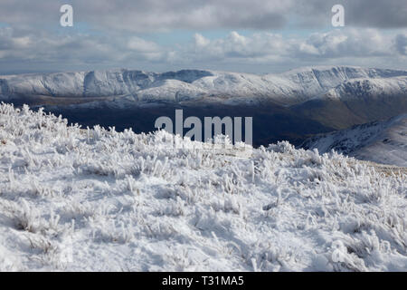 Vue depuis Stybarrow Dodd pour soulever et High Street, Lake District, Cumbria, England, UK Banque D'Images