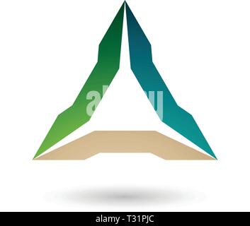 Illustration Vecteur de vert et beige Triangle dopés isolé sur fond blanc Illustration de Vecteur