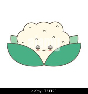 Cute cartoon Belle-fleur vector illustration isolé sur fond blanc Illustration de Vecteur