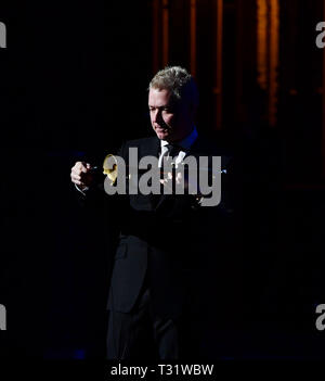 3 avril 2019 - lauréat des Grammy Awards Chris Botti divertit la foule à l'Sandler Center de Virginia Beach, Virginie, 3 avril 2019..Â©Jeff Moore (crédit Image : © Jeff Moore/Zuma sur le fil) Banque D'Images