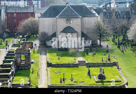 Canongate Kirk cimetière, Édimbourg. Banque D'Images